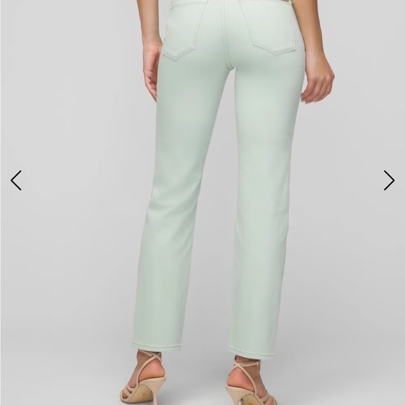 WHBM NWT High-Rise Cargo Straight Jeans in Sage Mint. Size 0. 🤗 - Picture 2 of 10